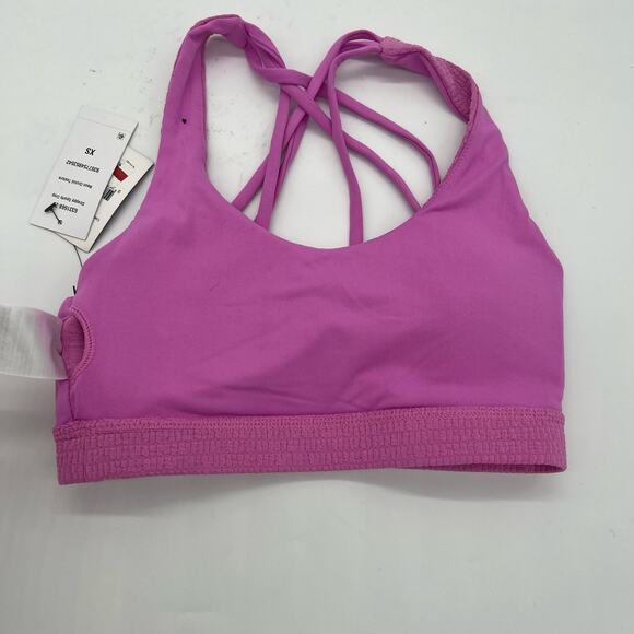 Cotton On Body Strappy Sports Crop Neon Orchid Womens Size XS - Picture 3 of 8